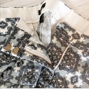 J. Crew City Fit Paisley Print Cropped Pants Size 14